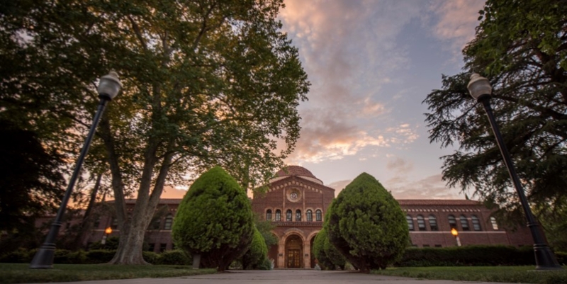 Kendall Hall during sunset