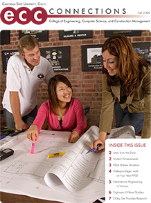 Cover shows students collaborating on a project