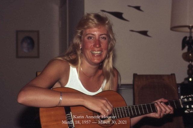 Karin Hoover at her guitar
