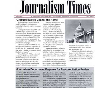 Journalism Times, fall 2002