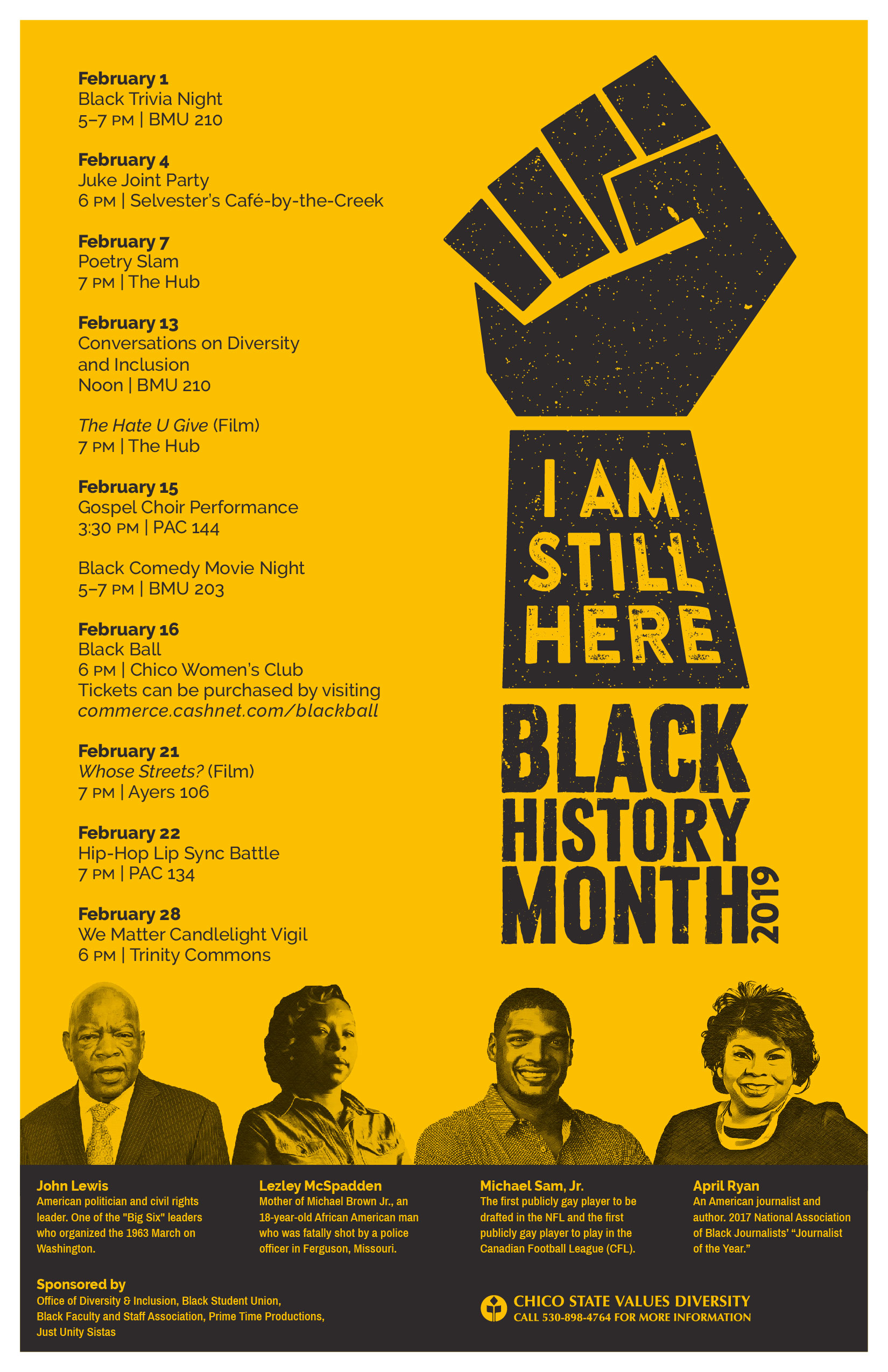 black history month calendar of events