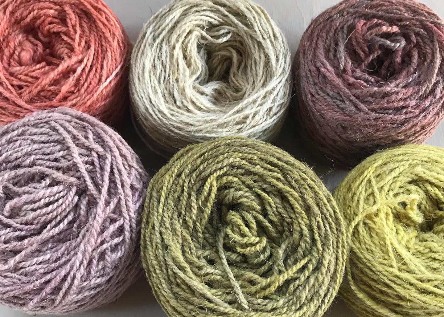 Natural dye yarn, dyed by hand.