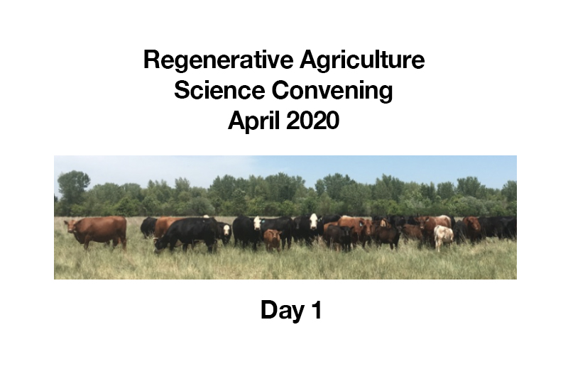 cows grazing with words Regenerative Agriculture Science Convening April 2020 Day 1