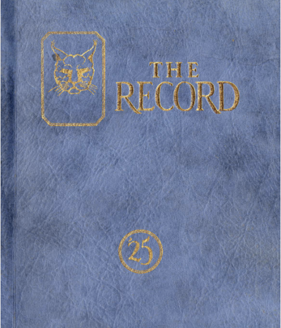 Cover of the 1925 yearbook featuring a wildcat drawing.