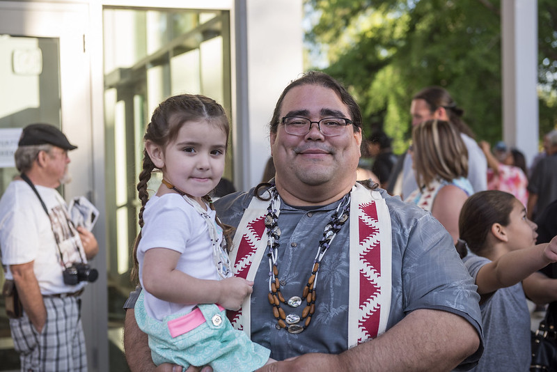 Native grad and his daughter