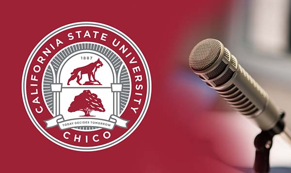 Presidential seal pictured with a microphone