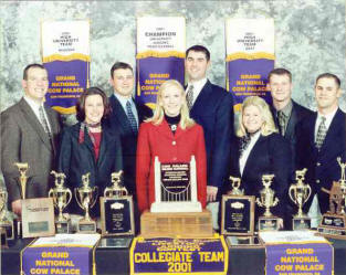 2001 Livestock Judging Team