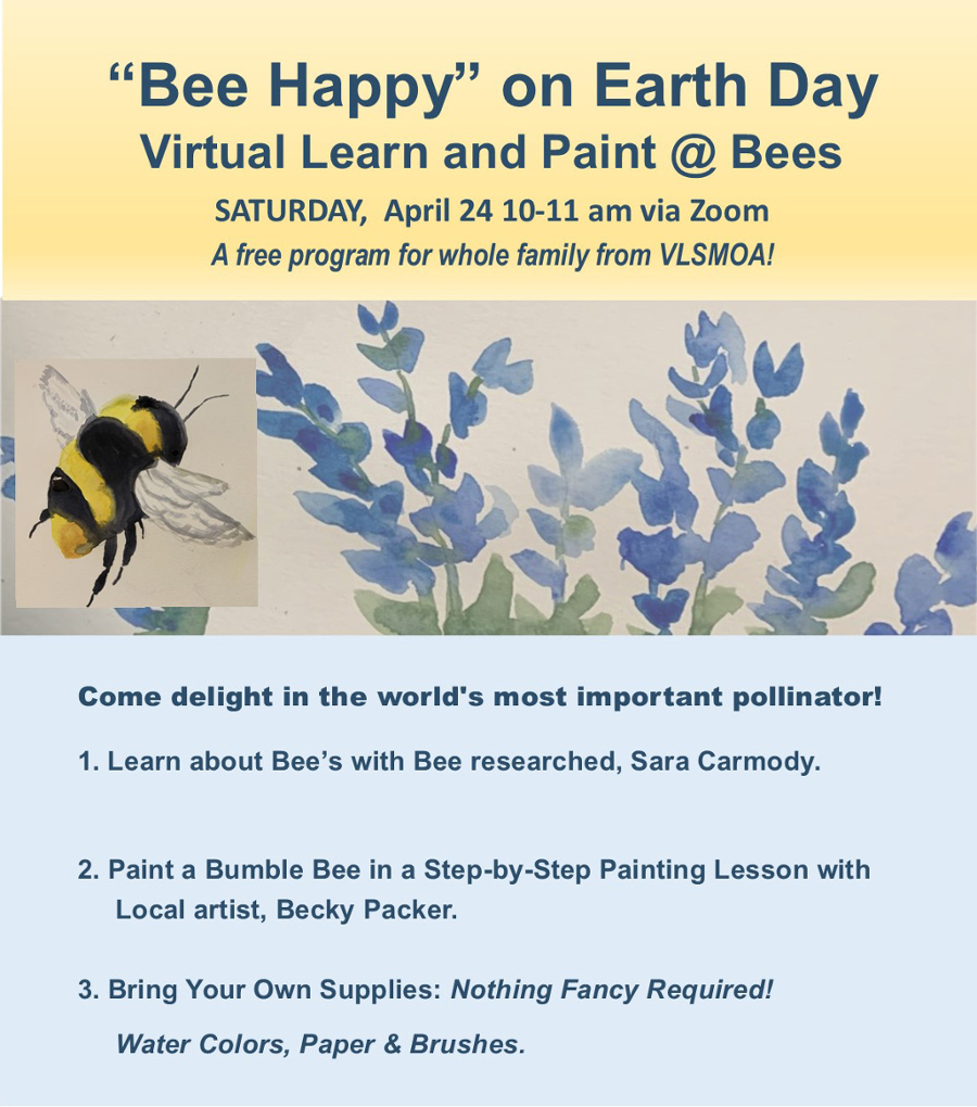 Bee Happy Earth Day event poster.