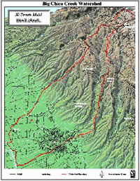 Big Chico Creek watershed map thumbnail