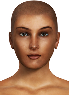 Digital 3D model of a human face