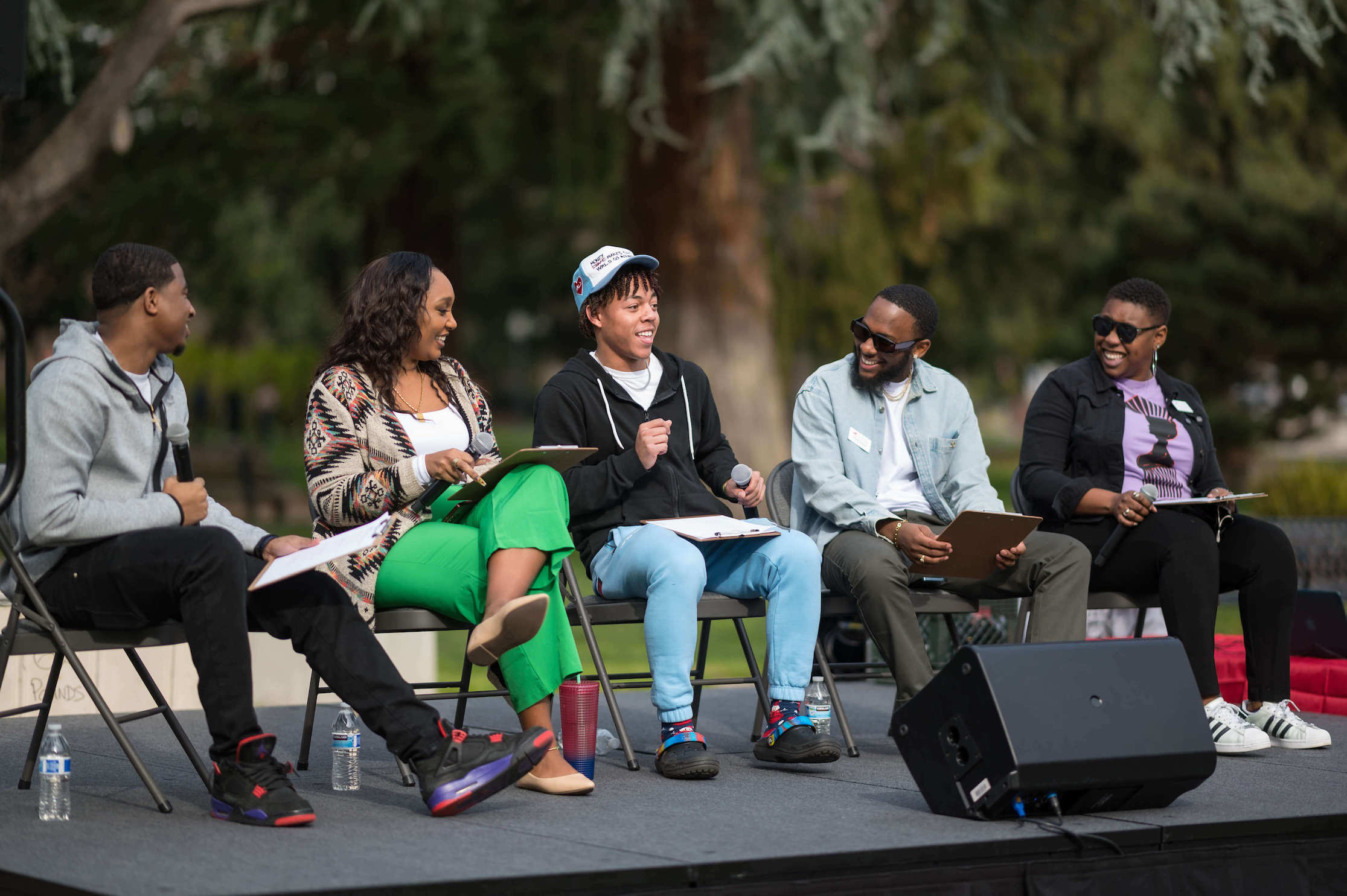 Black Aux Talks with staff, faculty and students on campus