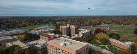 Helicopter training over Chico State