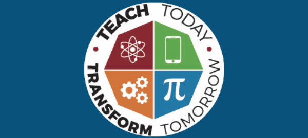 Text reading "Teach today, transform tomorrow."