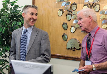 Professors Tim Heinze (left) and Bill McGowan combine scholarly research and real-world skills in Chico State’s sales certificate program.
