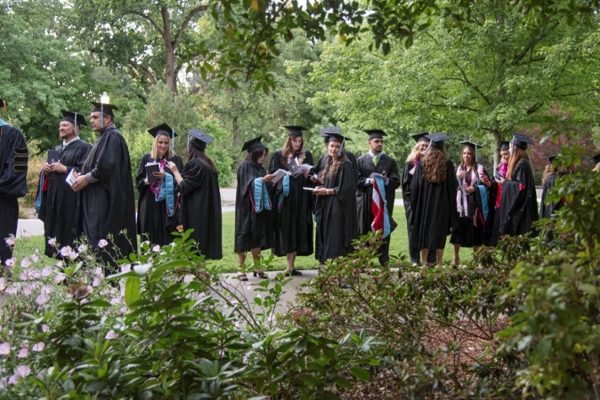 Graduates attend Master's Commencement Ceremony for the College of Business 2015.