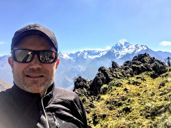 Tom Tognoli (BS, Business Administration, '88) hiking in the Andes Mountains in Peru. 