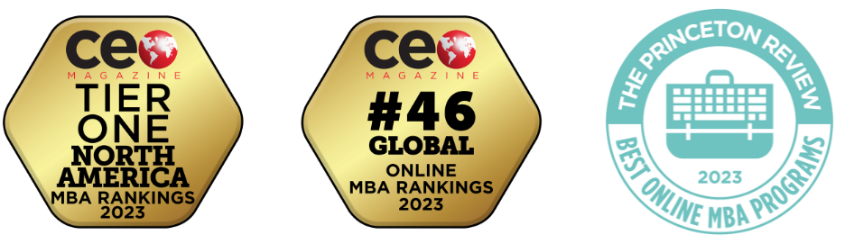 MBA program ranking badges
