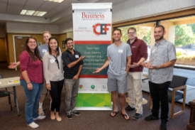 Students pose together for a photo during Financial Planning Days.