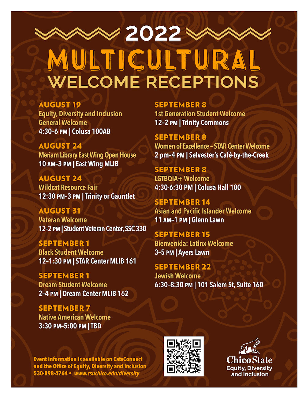 multicultural welcome event poster