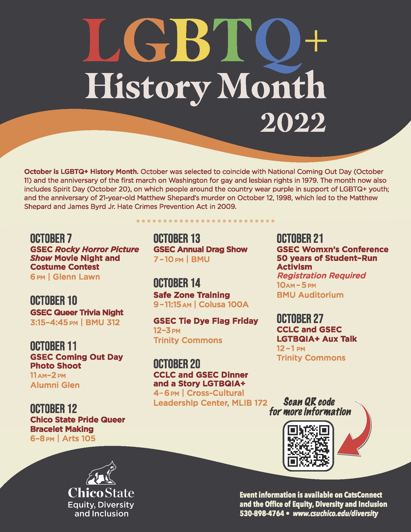 LGBTQ+ History Month 2022 Flyer