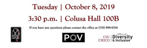 Out in the Night, Tuesday October 8, 2019. Colusa Hall 100B, 3:30 PM. Contact Office of diversity and inclusion for more information