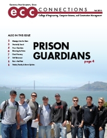 Cover shows students posing in front of the Golden Gate Bridge in San Francisco
