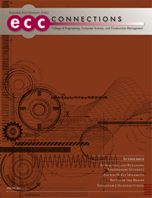 Cover shows gears, graphs and other STEM drawings