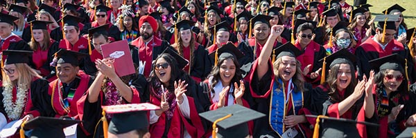 students celebrate at commencement