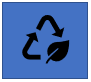 Recycling icon with a leaf.