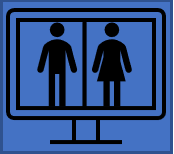 A Screen with Two people on it