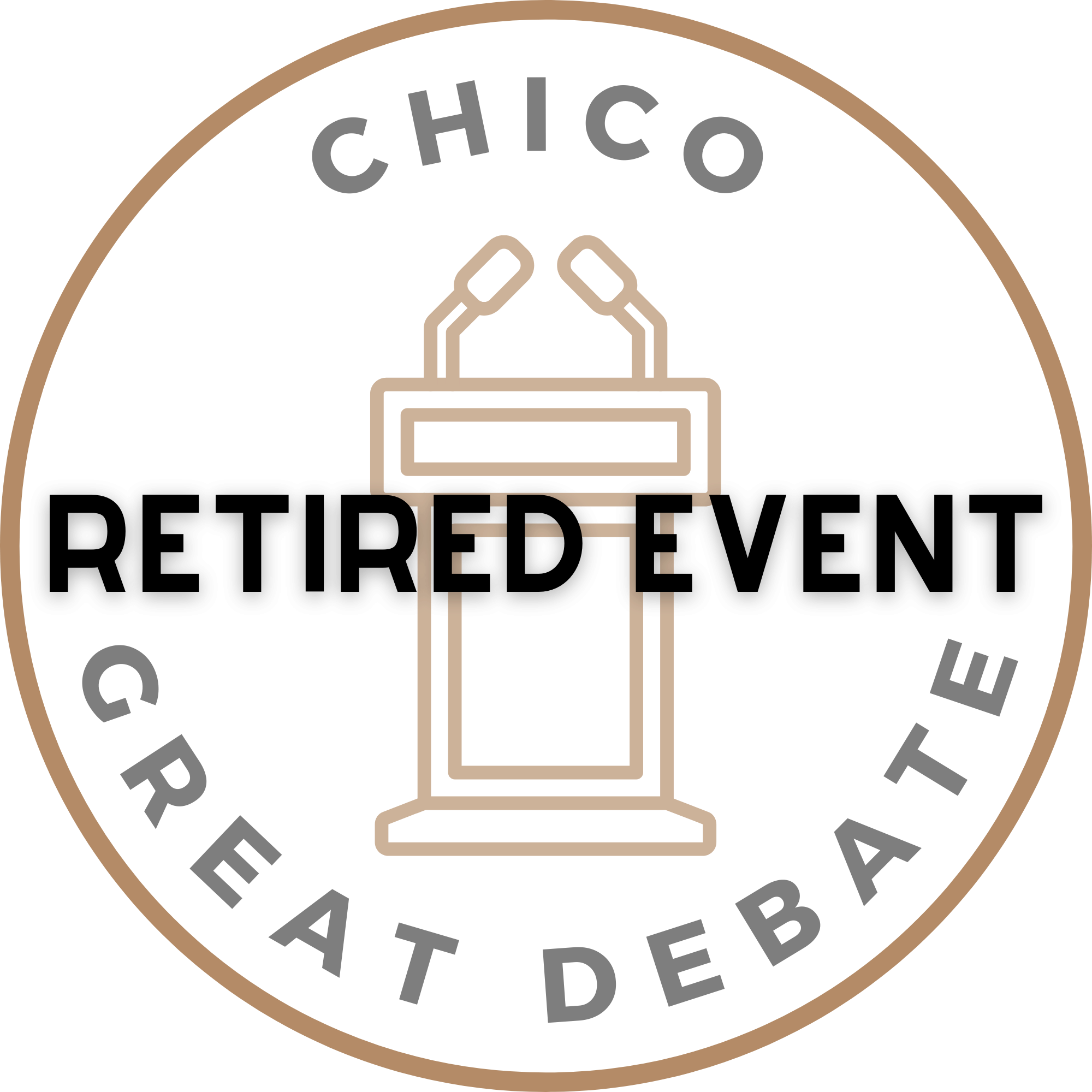 Chico Great Debate Retired Event round logo
