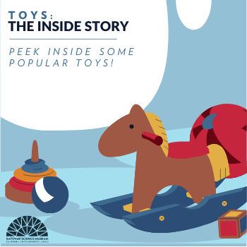 Logo for upcoming exhibit called Toys: The inside Story