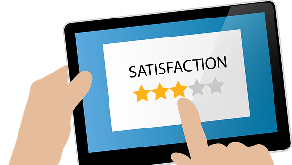 star rating on ipad of satisfaction