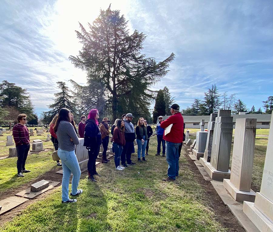 history club in cemetery