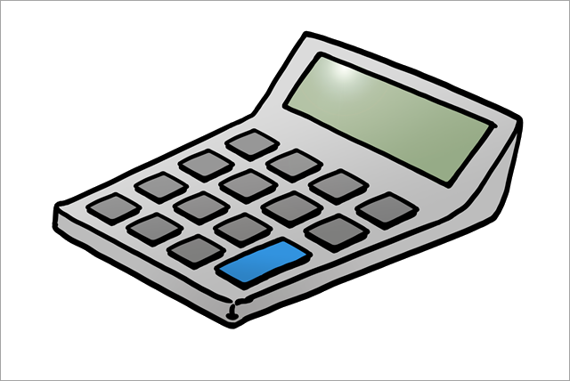 Graphic picture of calculator
