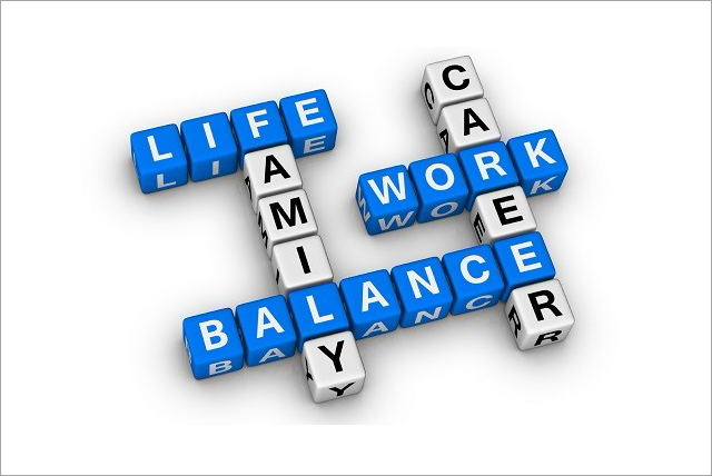 Cross work puzzle with words: work, live, balance