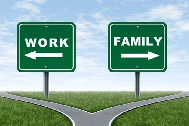 Work or Family road signs