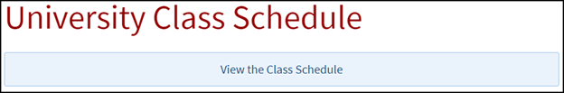 Header banner of University Class schedule