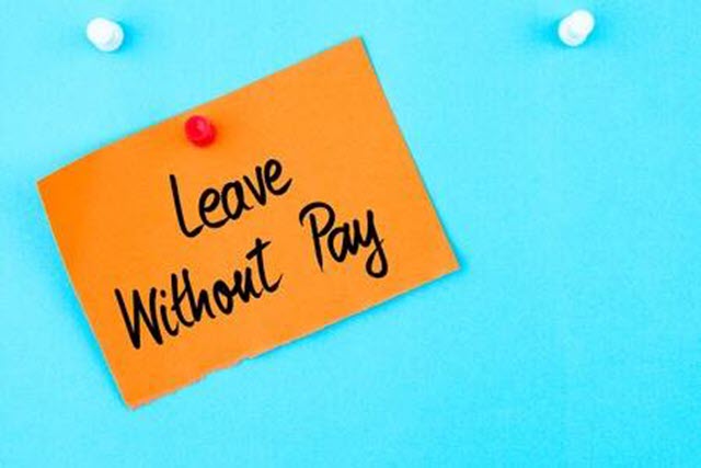 Note that states Leave without pay