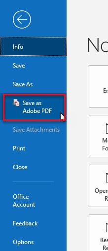 Save as Adobe PDF
