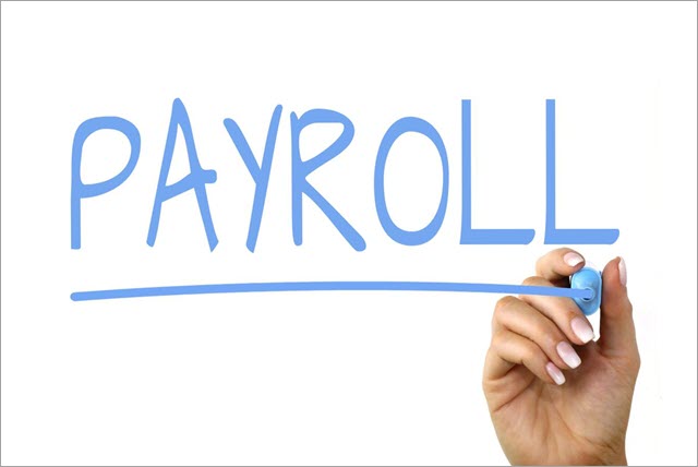 Screen with word payroll