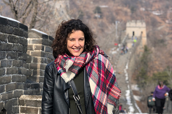 Sara Trechter at the Great Wall of China