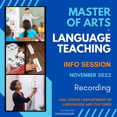 Master of Arts Language Teaching promotion flyer