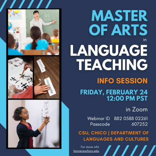 Master of Arts Language Teaching promotion flyer