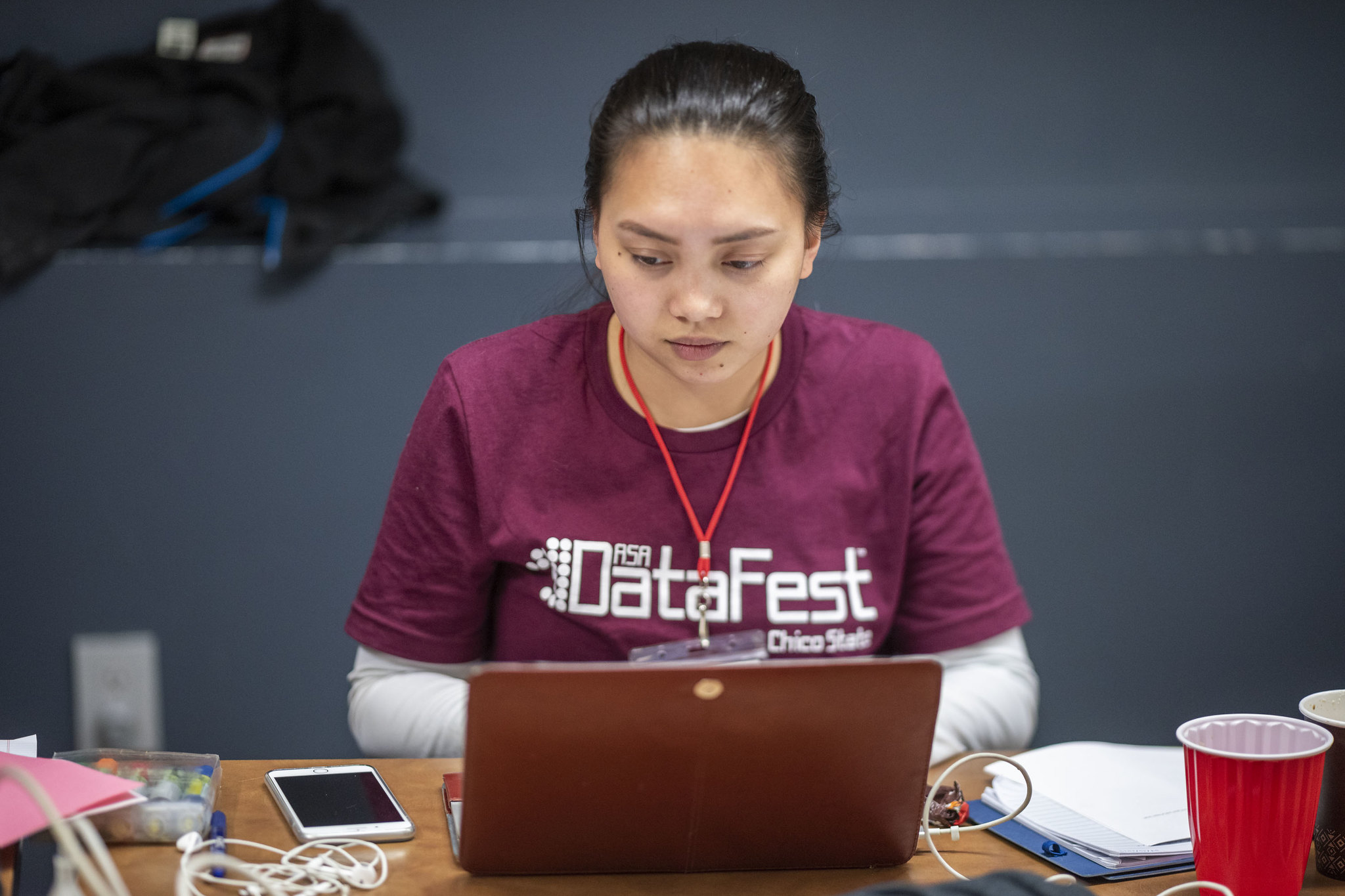 Student participating in DataFest