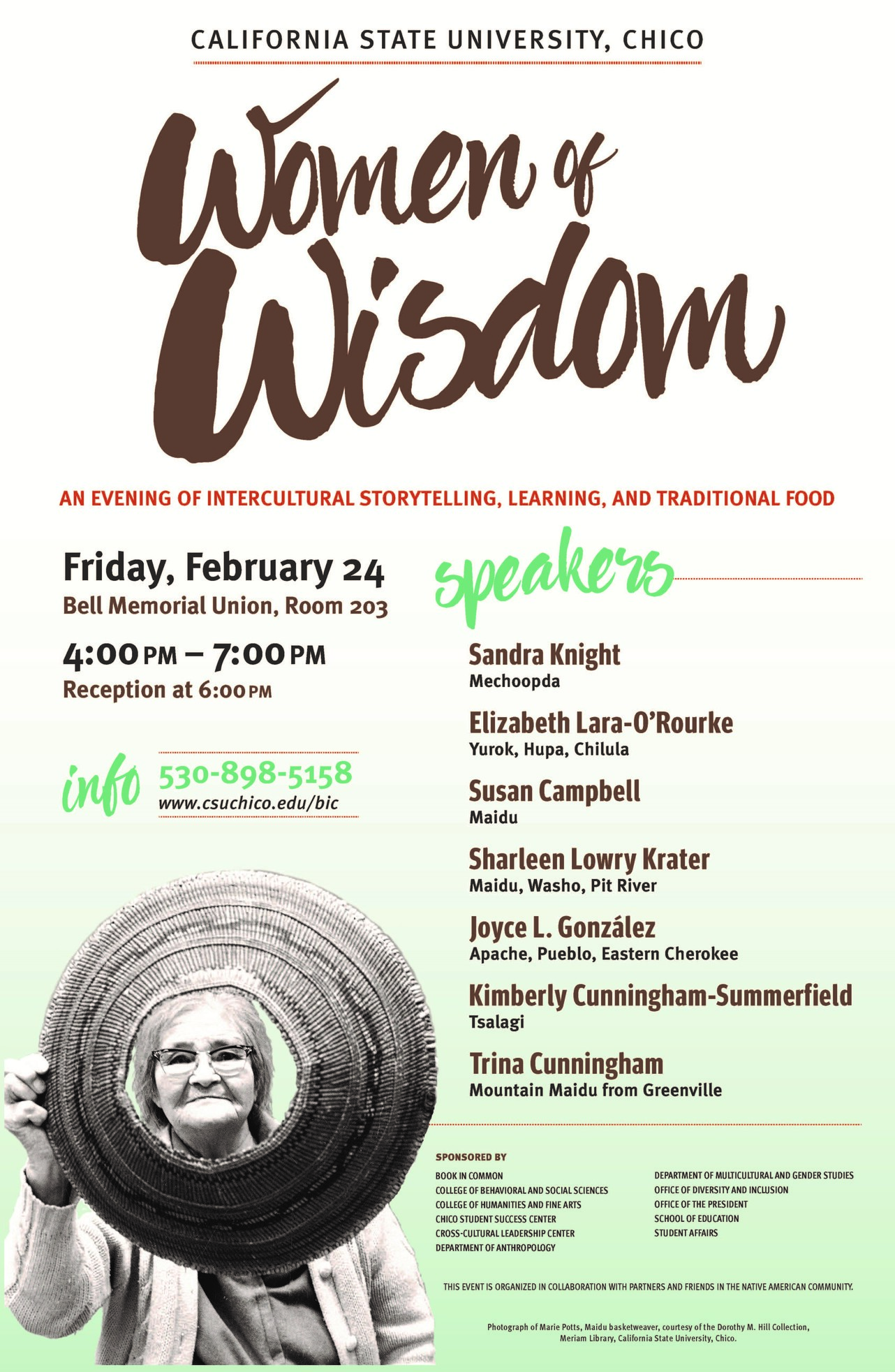 Women of Wisdom Friday, February 24 contact 530-898-5158 for information