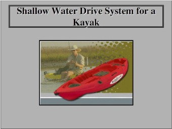 Kayak Drive System