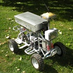 Small, 4-wheel autonomous farming vehicle