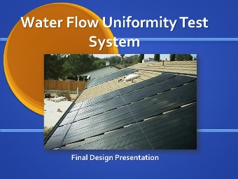 Water Flow Uniformity Test System
