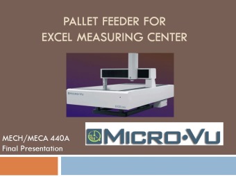 Pallet Feeder For Excel Measuring Center